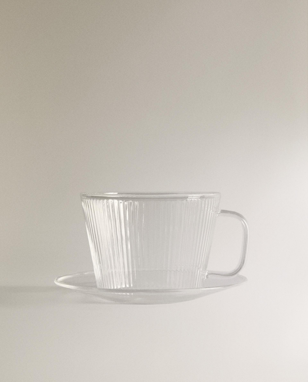 Zara Home чайная пара из боросиликатного стекла, цвет прозрачный, 15.5 см