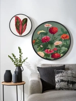 Круглая алюминиевая фоторамка 70 см, черная