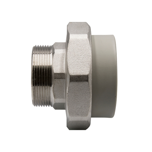 Муфта комб. разъемная, нар 63х2'' EVER® plast   СЕРЫЙ (Россия)