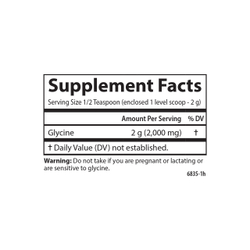Глицин в форме порошка 100 г 50 порций Carlson Labs