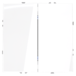 Перекрестный переключатель встраиваемый VOLTUM S70 двухклавишный 10А, (белый глянцевый)