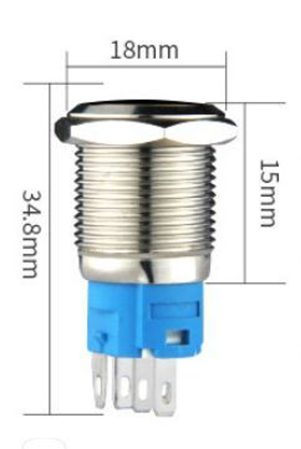 Кнопка М16LED/12-24В - зеленая