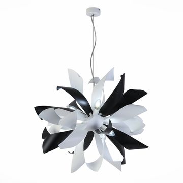 Люстра подвесная 6*E14 SL453.453.06E чёрный/белый Spiraglio ST-Luce
