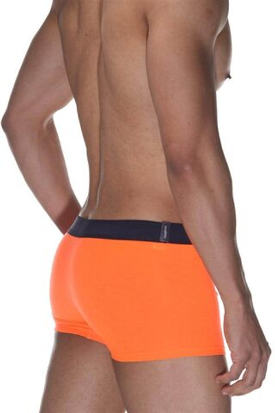 Неоново-оранжевые хлопковые трусы-боксеры (Размер: L) (Цвет: оранжевый)
