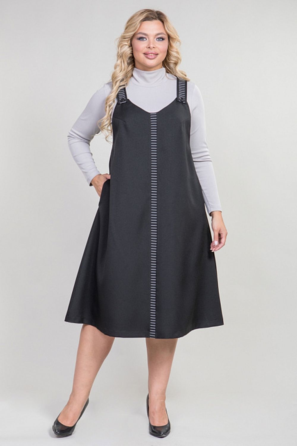 Сарафан 1042-1 черный Novita (Акция)