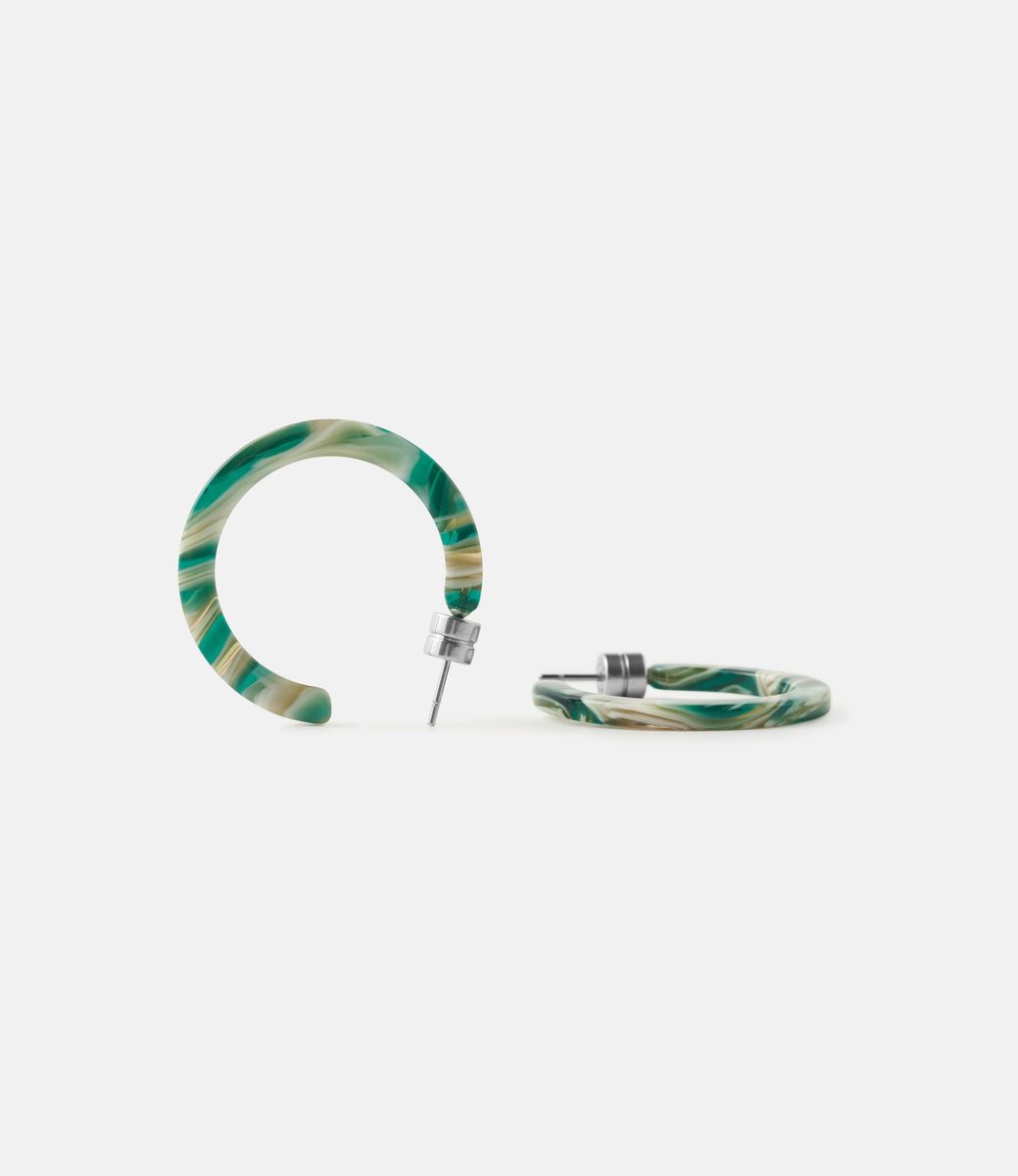 Machete Mini Hoops in Stromanthe — серьги из ацетата