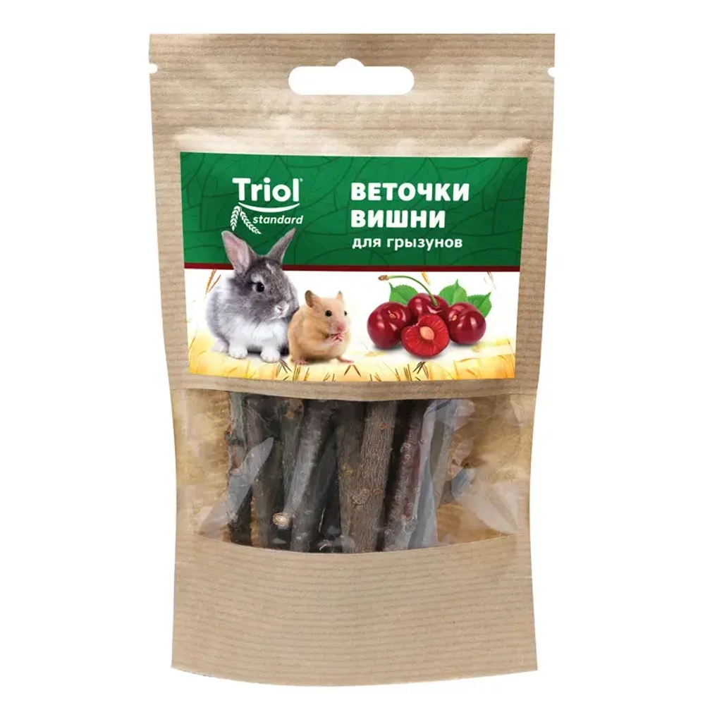 Тriol standard лакомство для грызунов веточки вишни - 40 г