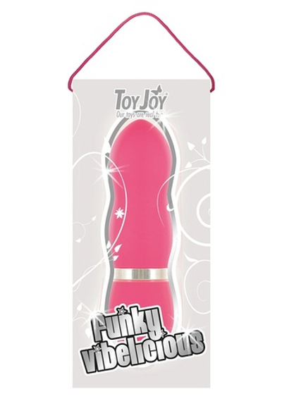 Розовый вибромассажер FUNKY VIBELICIOUS - 11 см.