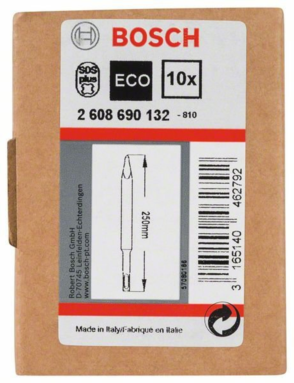 Пикообразное зубило Bosch SDS plus 250 мм 2608690132