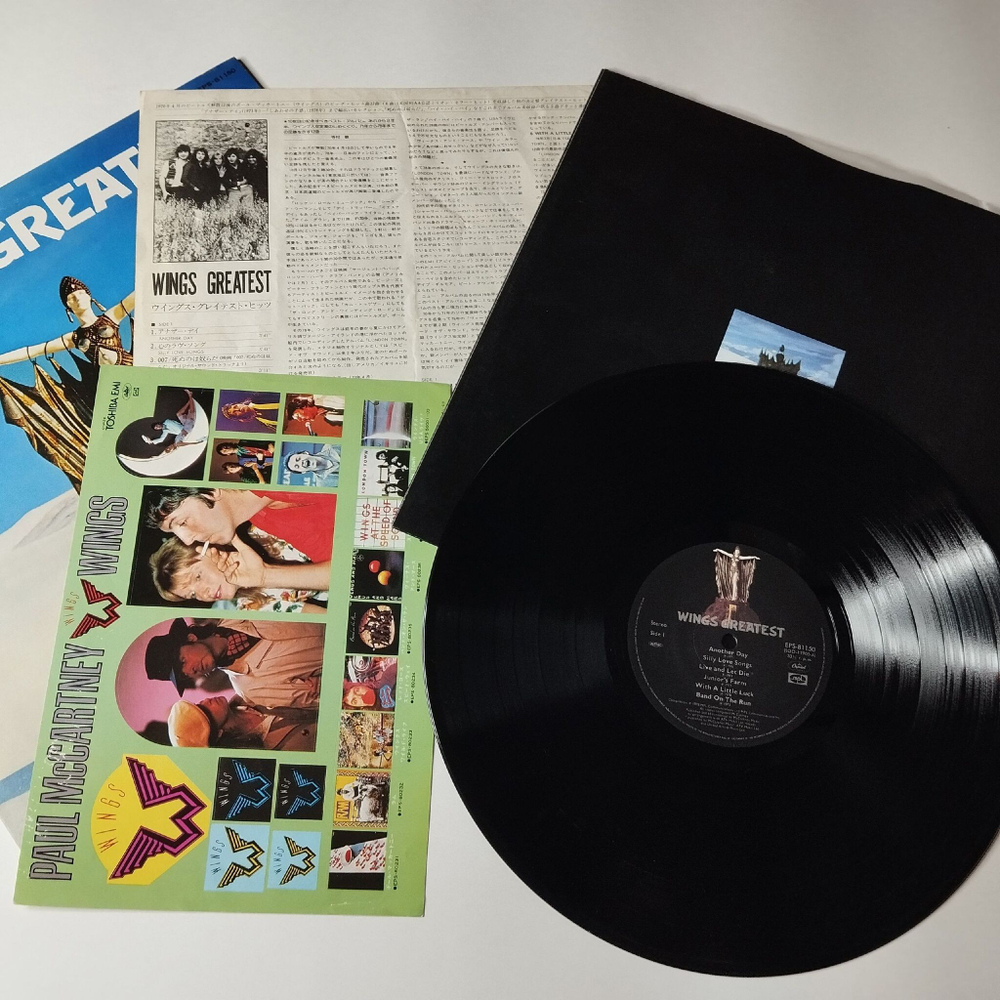 Винтажная виниловая пластинка LP Paul McCartney Wings Greatest Hits (Japan 1978) (No Obi) Mull Of Kintyre