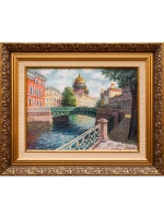 Картина маслом "Поцелуев мост" Галатов