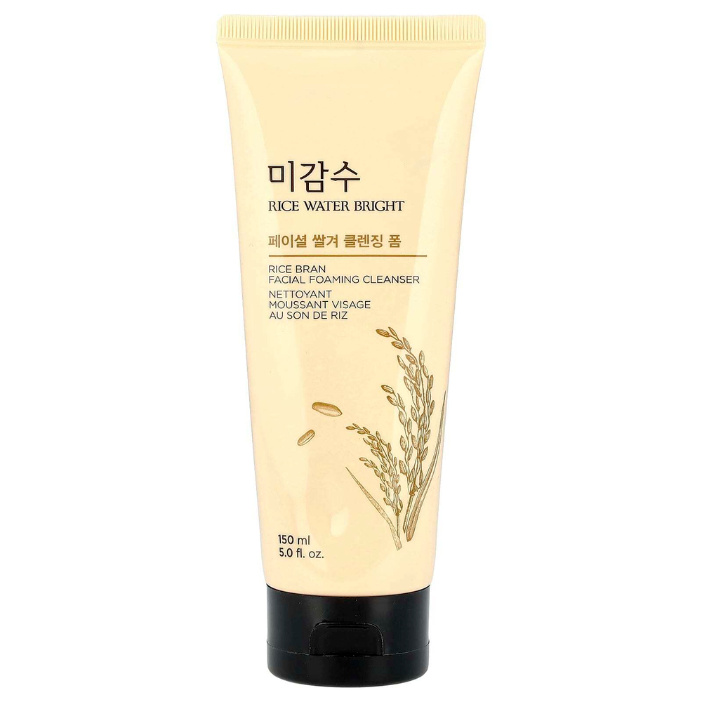 The Face Shop, Очищающая пенка для лица с рисовыми отрубями, 150 мл (5 жидк. Унций)