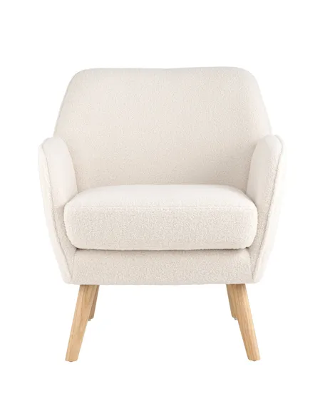 Кресло Richie, белая обивка тедди