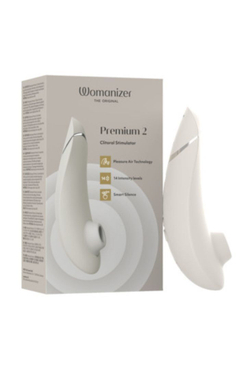 Womanizer Premium 2 - Бесконтактный клиторальный стимулятор, бежевый