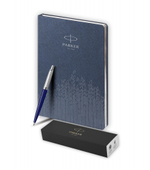Подарочный набор: Шариковая ручка Parker Jotter K60 и Ежедневник недатированный, синий