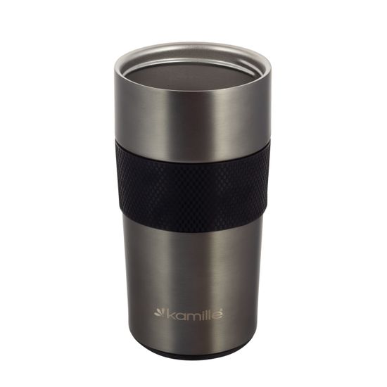 Термокружка 480 мл. из нержавеющей стали Kamille KM 2150A с TPR вставкой