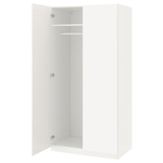 Распашной шкаф FARDAL PAX IKEA 2-дверный (белый)  120*50*220