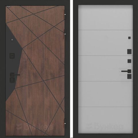 Входная металлическая дверь Бункер БН-14/ ФЛ-649 Серый софт (матовый, без текстуры)