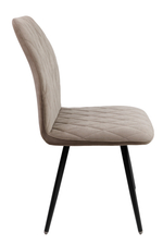 Стул Лацио лофт (эмаль титан муар, серый велюр)