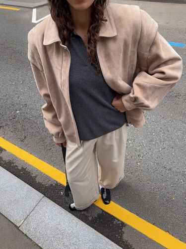 Серая трикотажная футболка-поло