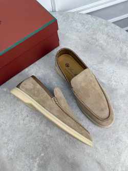 Лоферы Loro Piana Summer Walk со вставками кожи крокодила