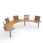 Скамейка Верона радиусная