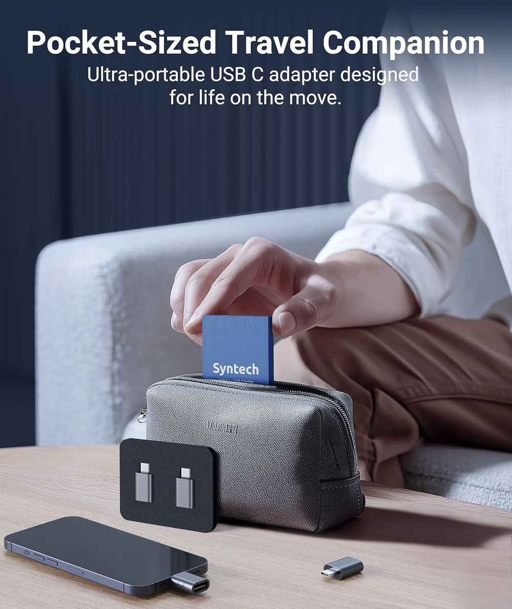 Syntech USB-C к USB 3.0 адаптер (2 шт., Space Grey) Переходник для подключения USB-A устройств к Thunderbolt 4/3 и USB-C портам