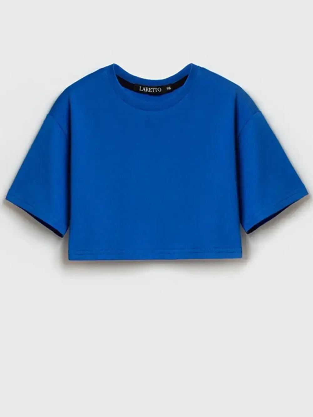 Футболка детская оверсайз укороченная базовая