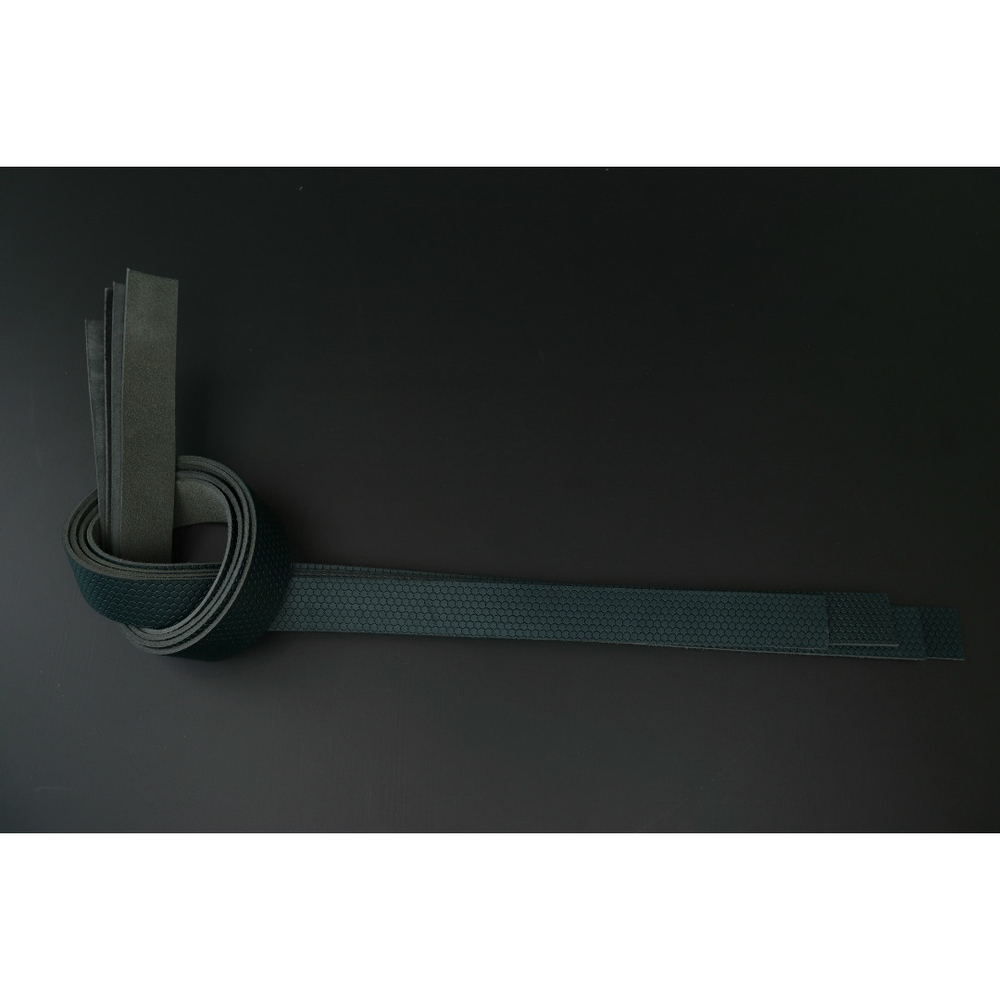 Ременная заготовка сине-зеленая с лицевой отделкой + плита Дракон