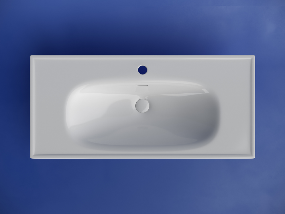 Раковина накладная CERAMICANOVA Sabo с отверстием под смеситель 1000x460x130 белый