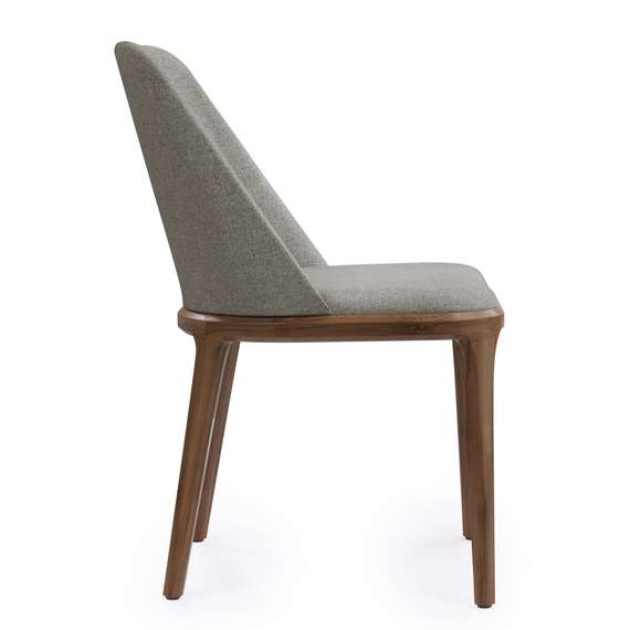 Стул Bruno, бежевый, ножки орех