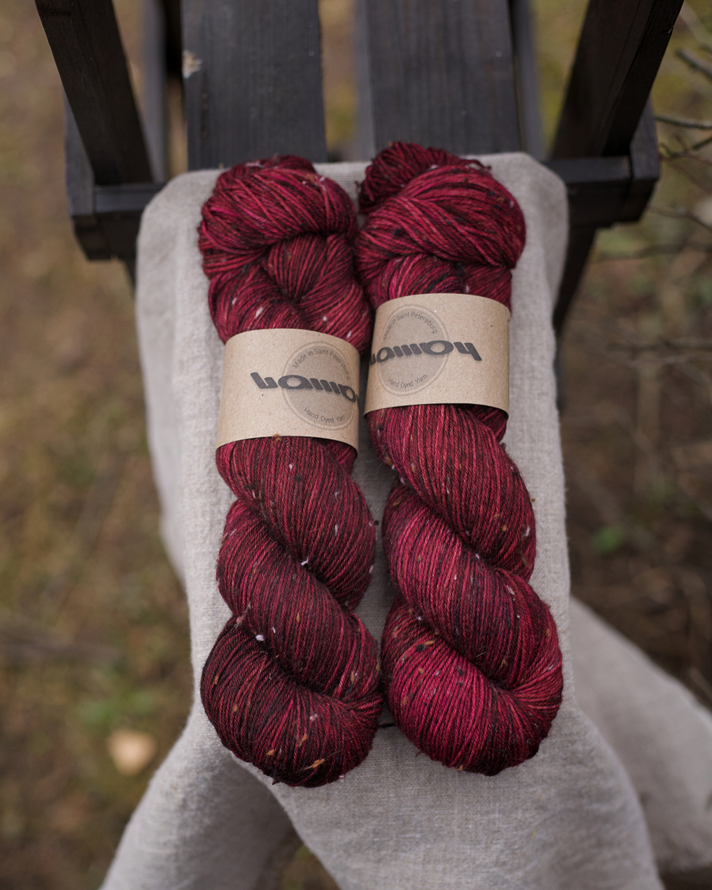 Носочный твид "Ежевичное варенье"