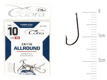 Крючки Cobra Allround CRYSTAL сер. CA116 разм. 010 10шт.