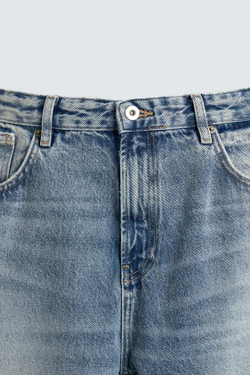 ZARA ДЖИНСЫ FLARE FIT С РАЗРЕЗАМИ, ВЫЦВЕТШИЙ СИНИЙ