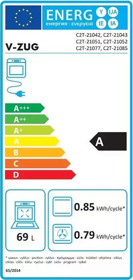 Духовой шкаф V-ZUG Combair V2000 60 C2T-21043 платина
