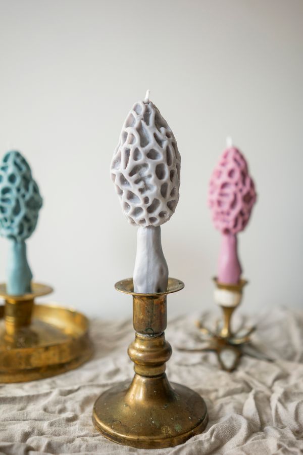 Свеча Гриб Сморчок серый (Пачули и дерево) - фото 2