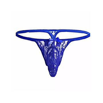 Мужские трусы стринги синие Romeo Rossi RR1033-16