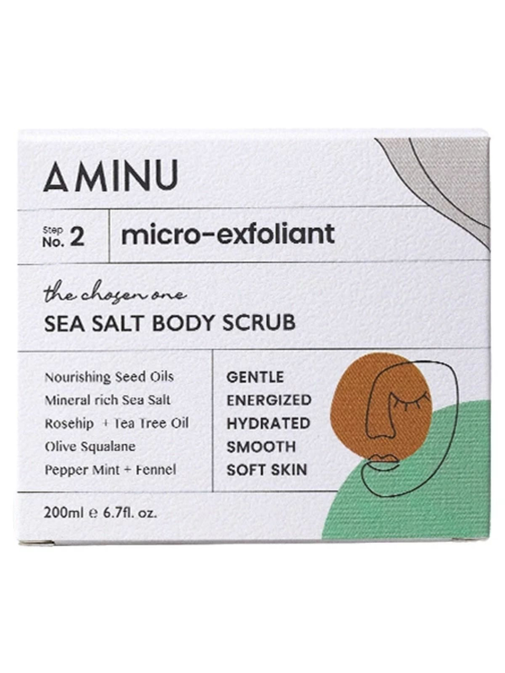 AMINU SEA SALT BODY SCRUB - скраб для тела с морской солью, 200 мл