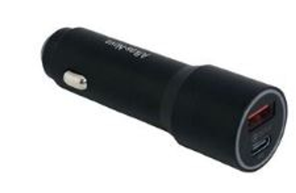 ШТЕКЕР-зарядка 1USB+Type-C  длинный 12v-24v 3,0А Afkas-Nova черный 20586