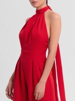 Комбинезон женский с открытой спинкой красный