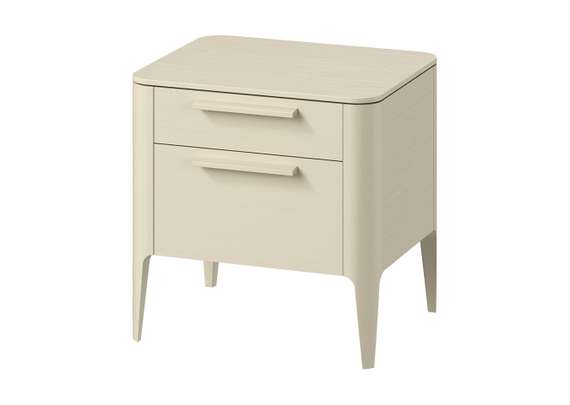 Тумба прикроватная Type oak 2 ящика ширина 50 см (молочный)