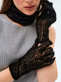 Перчатки ажурные ПЧ228-07 черные