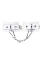 Белые узкие наручники-браслеты со скруглёнными углами