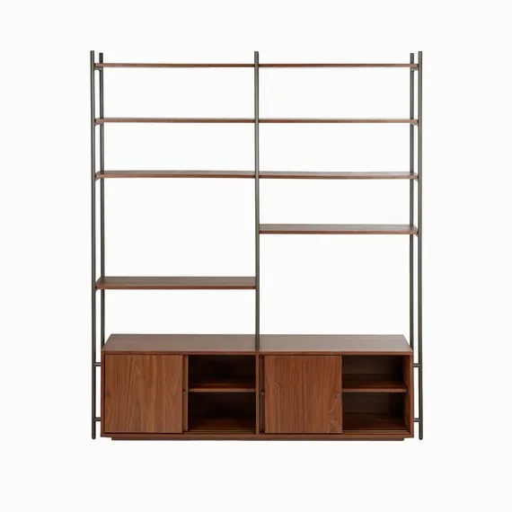 Стеллаж Vallery, 180х160 см, шпон ореха