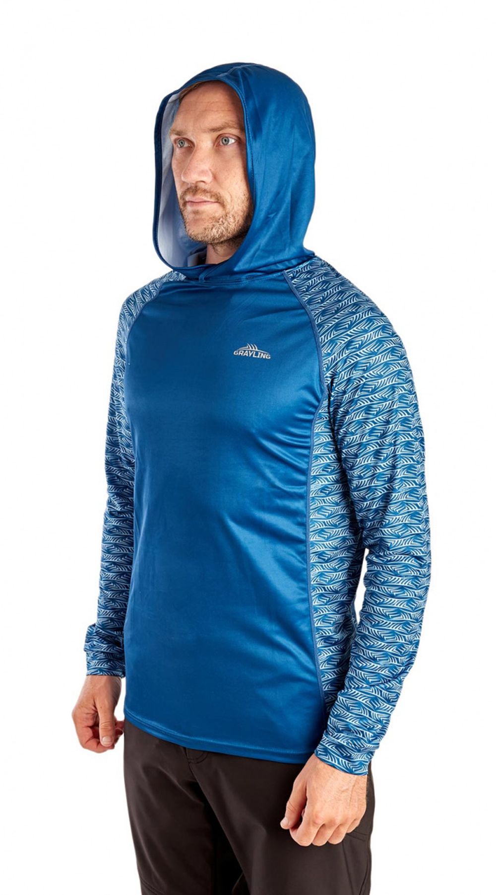 Лонгслив с капюшоном Sargan (Сарган) (волны)