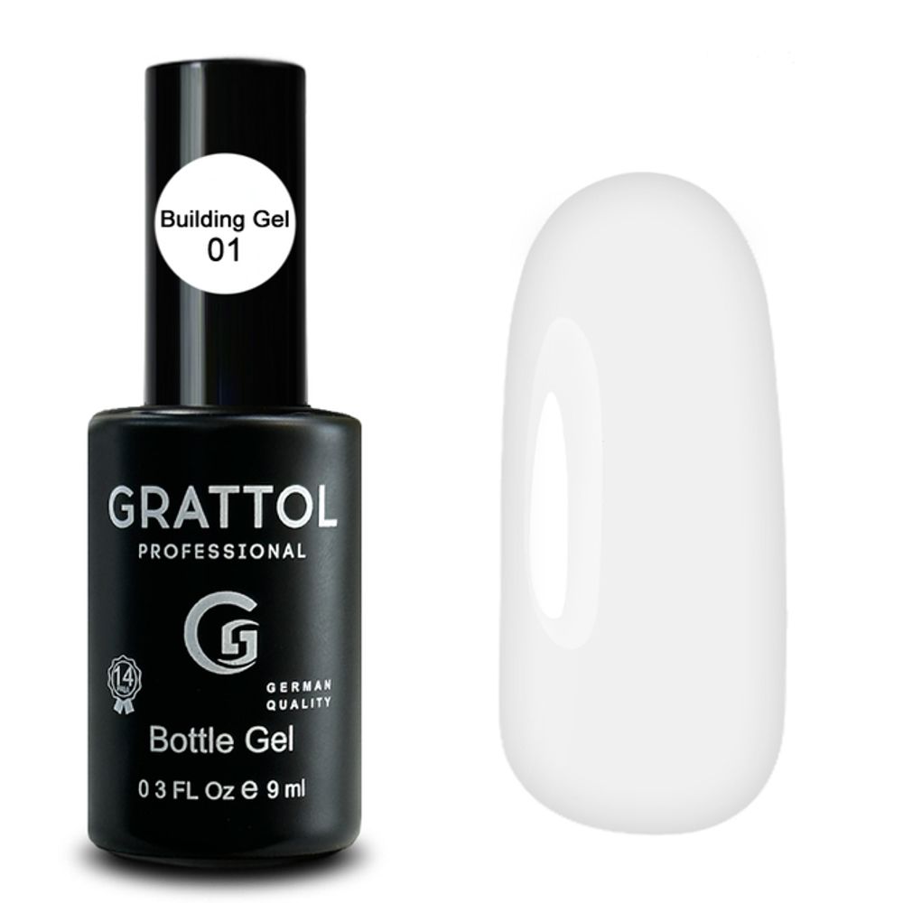 Grattol Bottle Gel - Гель во флаконе с кистью 01, 9мл