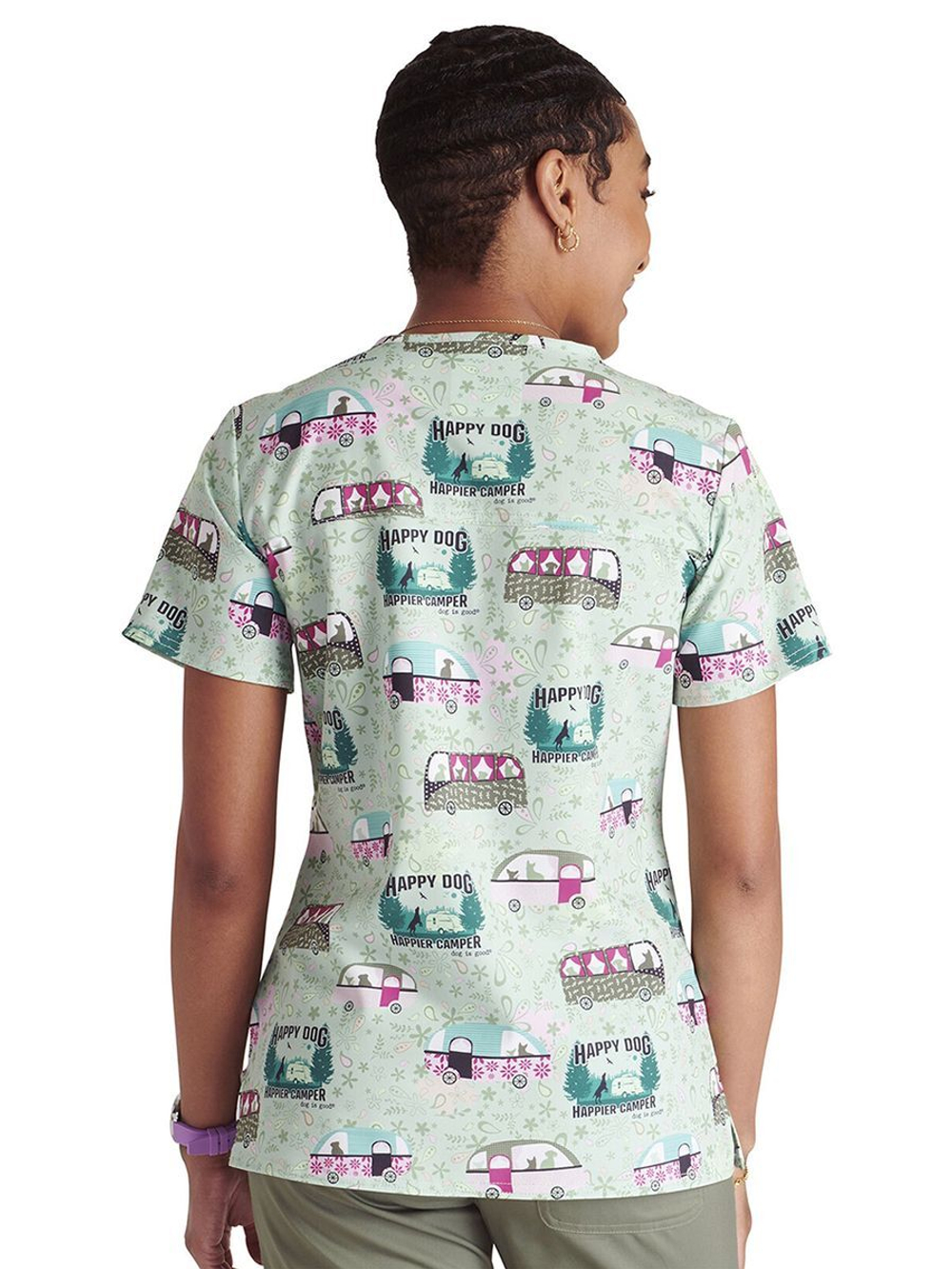 Топ медицинский женский Cherokee Tooniforms TF738, зеленый, XL