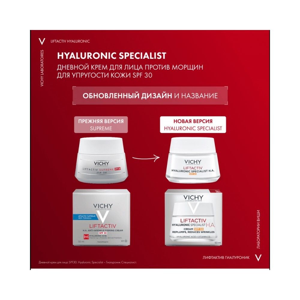 Крем-уход против морщин Vichy Liftactiv Supreme SPF30, 50 мл