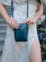 Сумка через плечо маленькая кросс боди для телефона кожаная