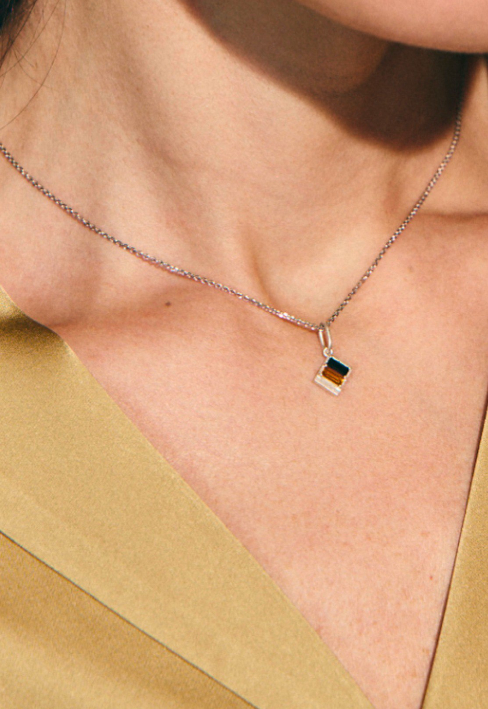 Подвес из серебра "Гроза в поле"